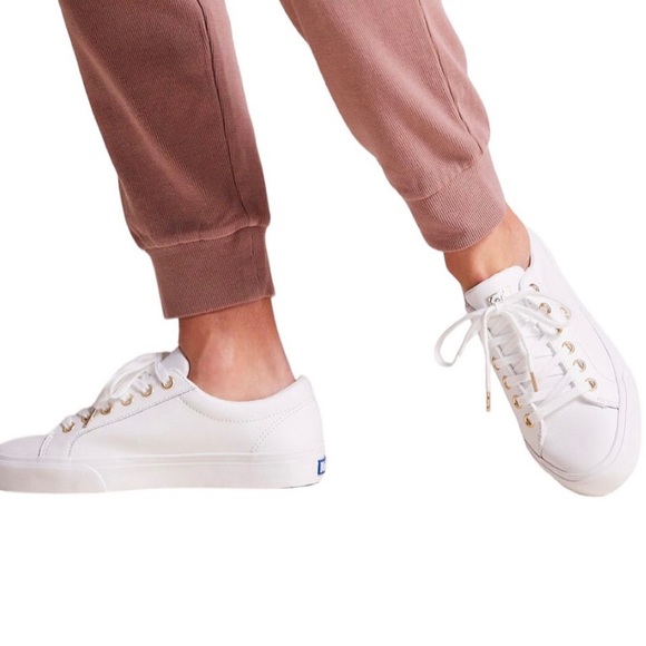 Keds Shoes Keds Womens Jump Kick Leather Sneaker White Gold Poshmark
